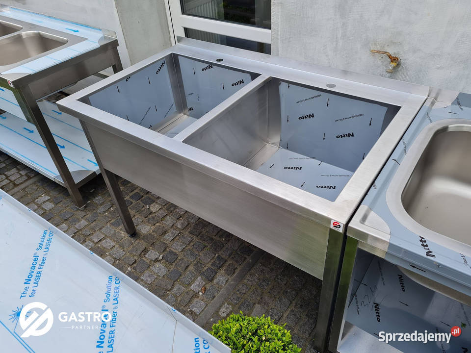 Zlew gastronomiczny 2 komorowy 120x60x85 Meble wielkopolskie