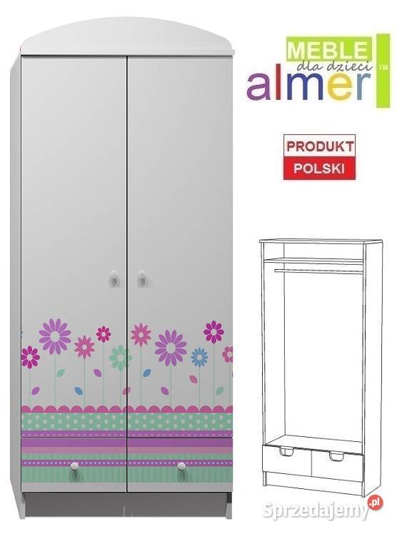 KWIATY 4 N9 szafa dziecięca 80x53 w190 Pisz