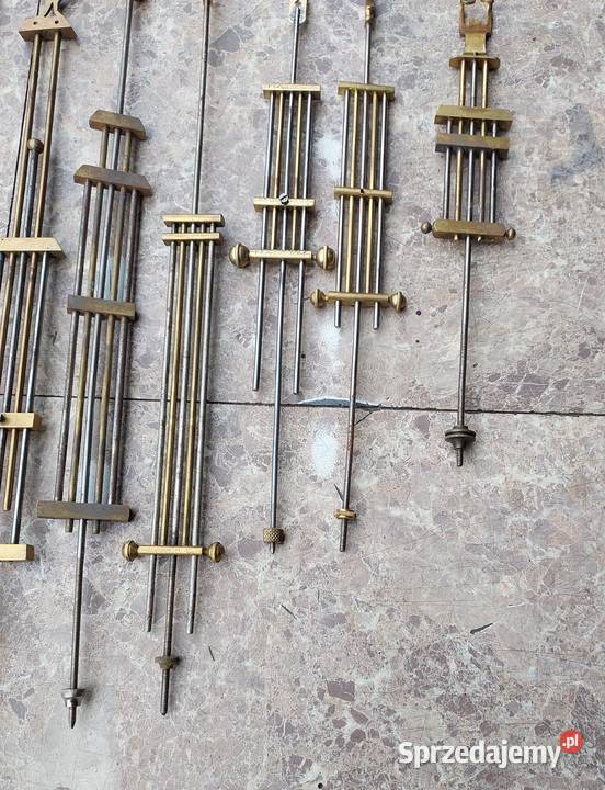 Zestaw 8 ruszta wahadeł starych zegarów Tczew