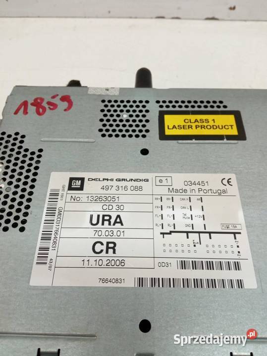 RADIO 13263051 Opel Astra III 2004 H Sprzęt audio fabryczny