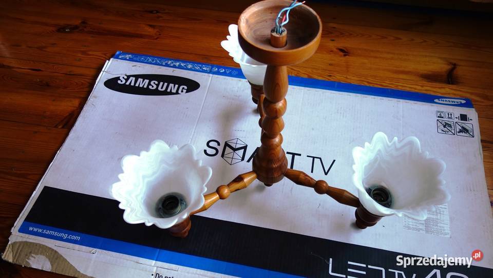 Żyrandol drewniany Oświetlenie dolnośląskie