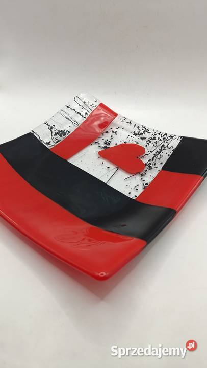 Talerz szklany do serwowania szkło artystyczne lubelskie Zamość sprzedam