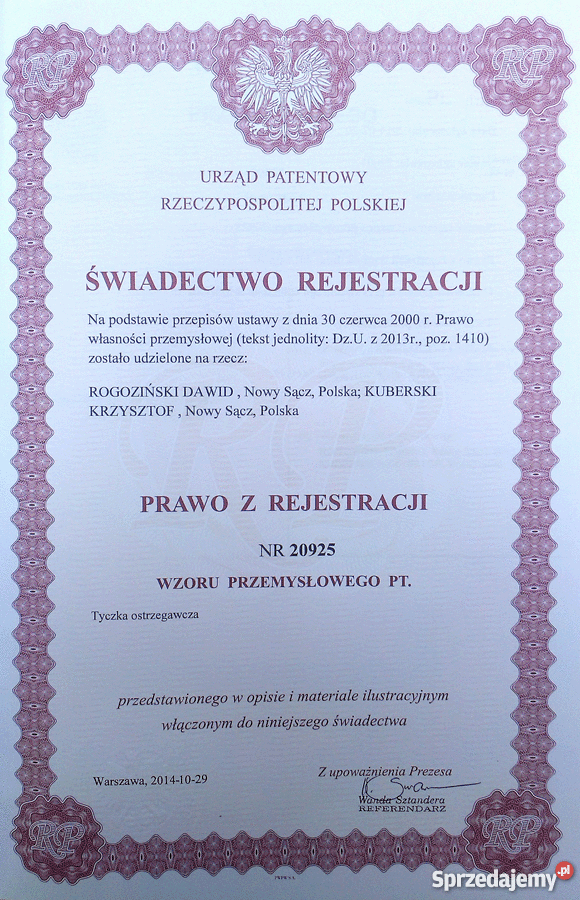 Słupek ostrzegawczy odblaskowy drogowy Nowy Sącz