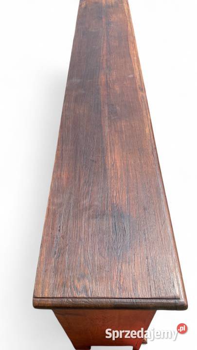 Rustykalna konsola szafka komoda dębowa lite