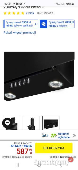 Okap kominkowy Amica okap624s AGD Dołhobyczów