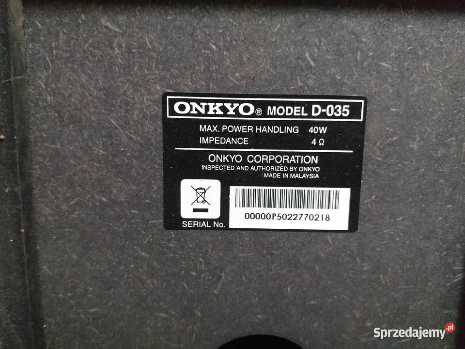 amplituner onkyo cr325 pilot głośniki onkyo d035 Witnica