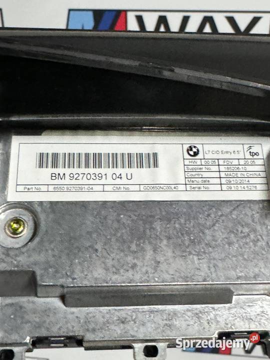 BMW F20 F21 M2 F87 MONITOR WYŚWIETLACZ CENTRALNY sprzedam