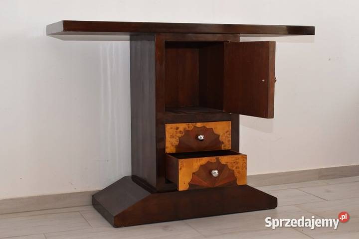 Drewniana Komoda Konsola Szafka Art Deco Szafa Dom i Ogród