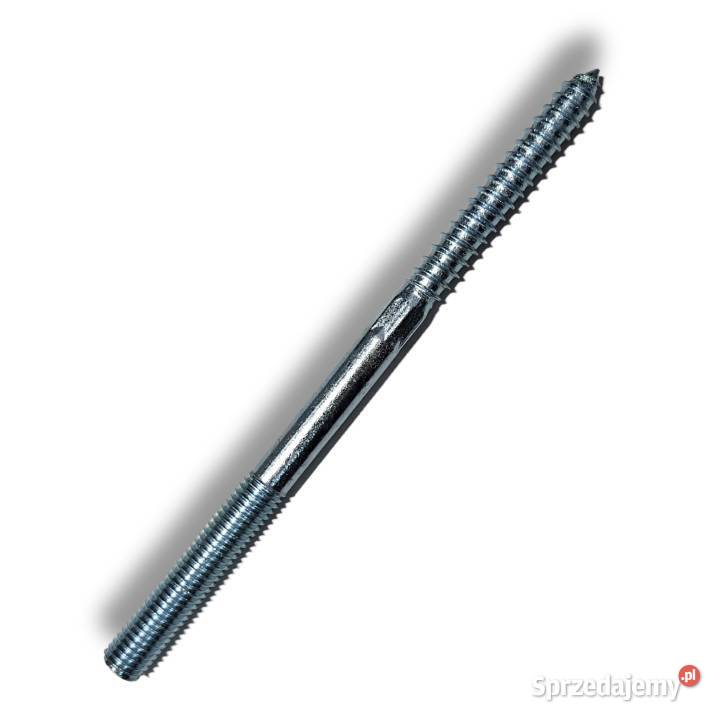 Śruba Dwugwintowa Stal M10 x 160 mm Do Drewna Gdów