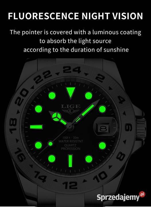Sportowy zegarek męski Lige datownik z lupą Gorzów Wielkopolski