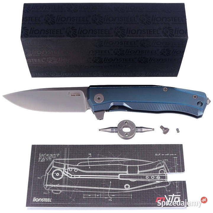 Nóż składany LionSteel Myto Blue Titanium Satin Warszawa