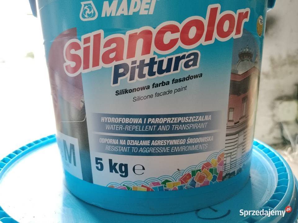 Farba fasadowa Mapei Silancolor Pittura 5 kolor Farby elewacyjne Świnice Warckie