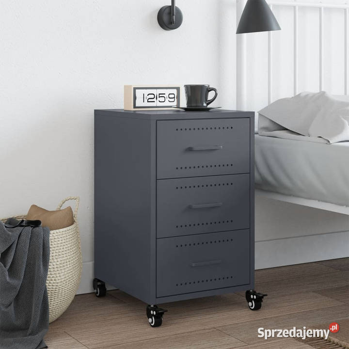 Szafka nocna antracytowa 36x39x59 stal WM846730 Warszawa