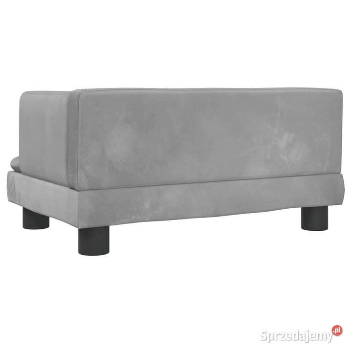Sofa dzieci jasnoszara 60x40x30 aksamit mazowieckie Warszawa
