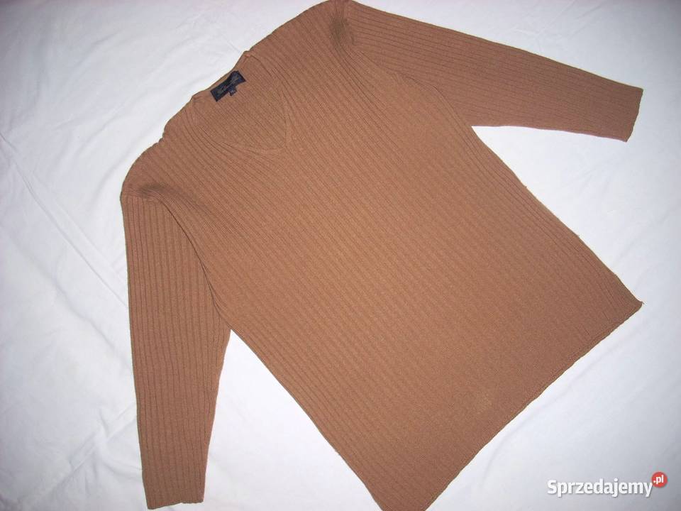 Karmelowy Sweter z wełną 38 40 Nowy Sącz