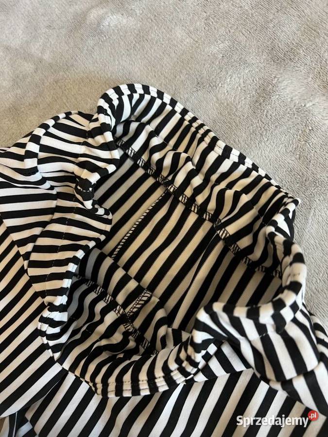 Spodnie legginsy getry w paski czarnobiałe Jasło sprzedam