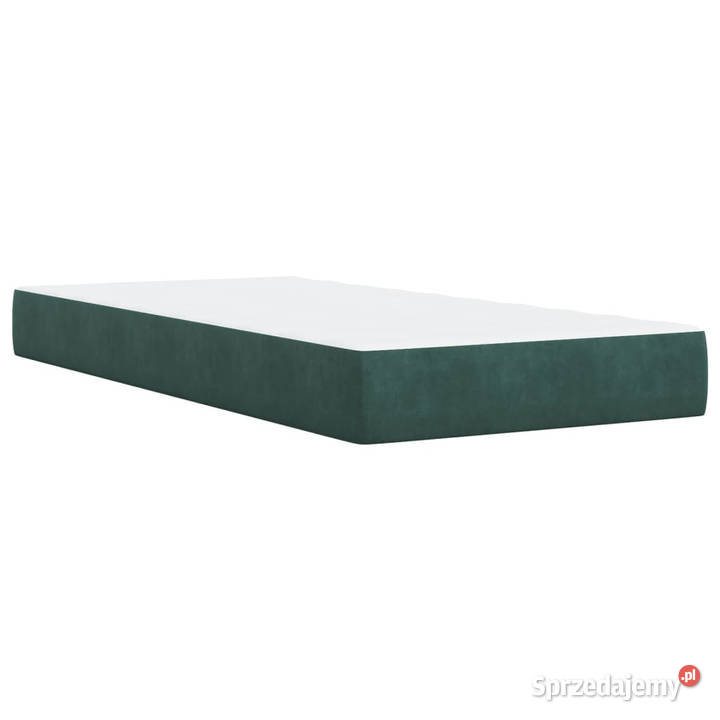 Łóżko kontynentalne z materacem zielone aksamit 90cm