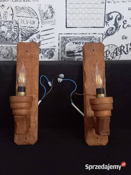 Kinkiety drewniane i metalowe Lipno