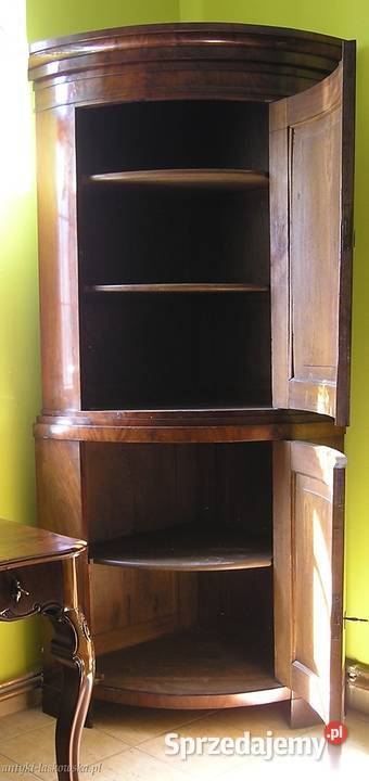 Rogówka cylindryczna Biedermeier mahoń Antyki Sopot