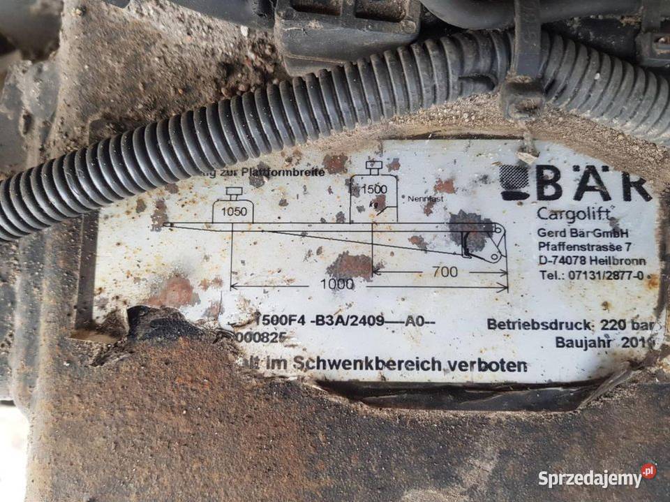 WINDA ZAŁADOWCZA MERCEDES ATEGO 1222L BAR Pozostałe Lipno sprzedam
