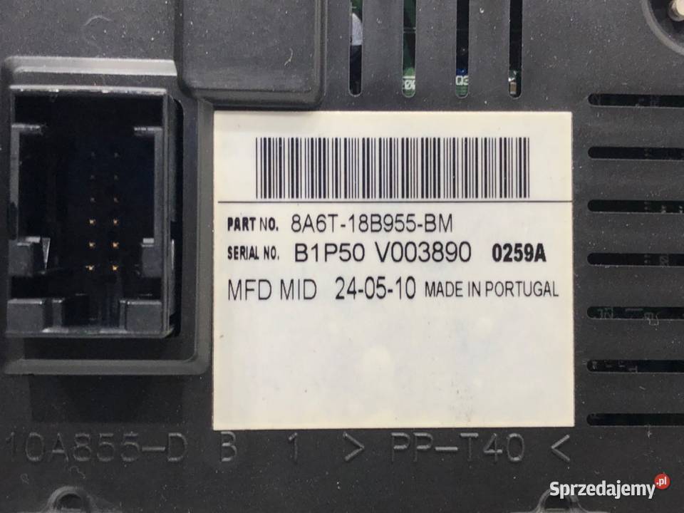 WYŚWIETLACZ FORD FIESTA MK7 8A6T18B955BM EKRAN