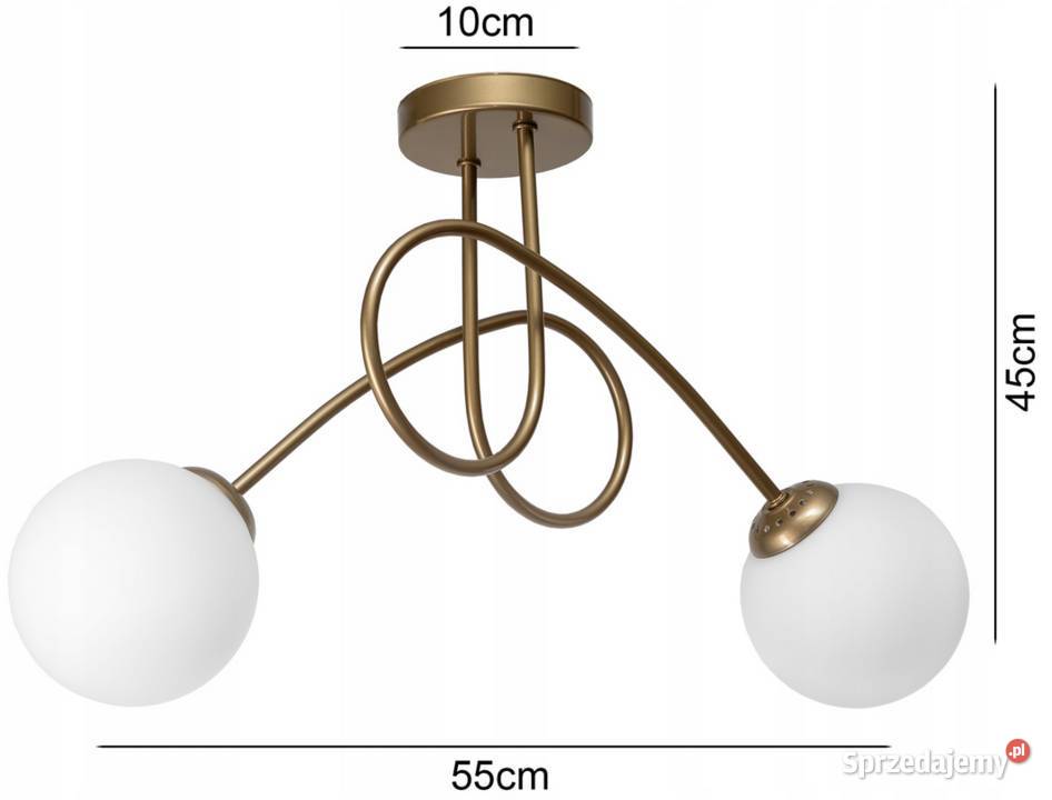 LAMPA SUFITOWA PLAFON ŻYRANDOL ZŁOTA BIAŁE 2 Choroszcz sprzedam
