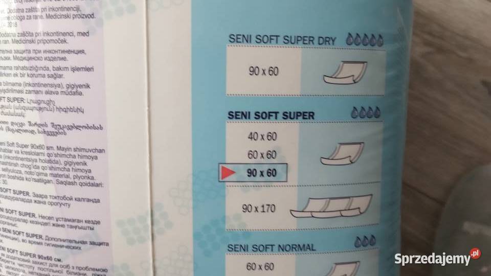 podkłady higieniczne SENI SOFT SUPER 90X60 90 Poznań sprzedam