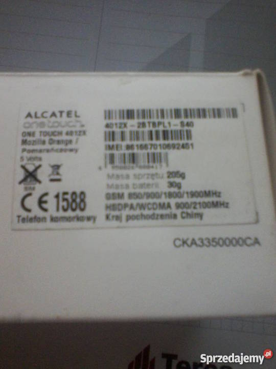 Sprzedam Alcatel One Touch Fire Bez Simlocka Ekran dotykowy Wodzisław Śląski