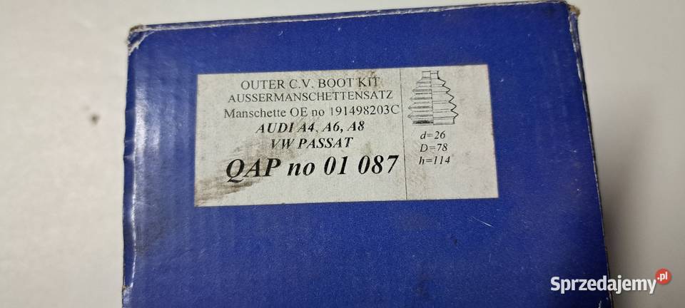 Osłona przegubu zewnętrzna przód OE 191498203C Luzino