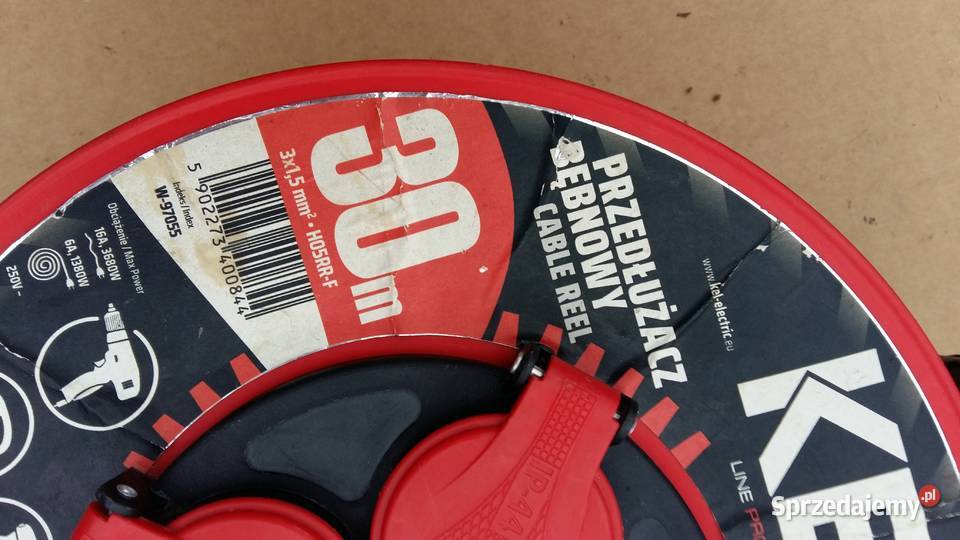 Przedłużacz bębnowy KEL 30m 3680W Elektryka Siemiatycze