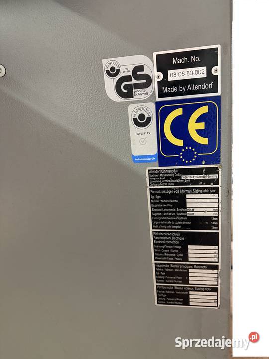 Piła formatowa formatówka Altendorf WA6 stół Biznes i Przemysł Złotów