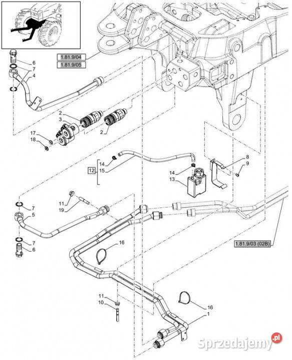 Holland T6010 T6090 T6070 Rurka 48058334