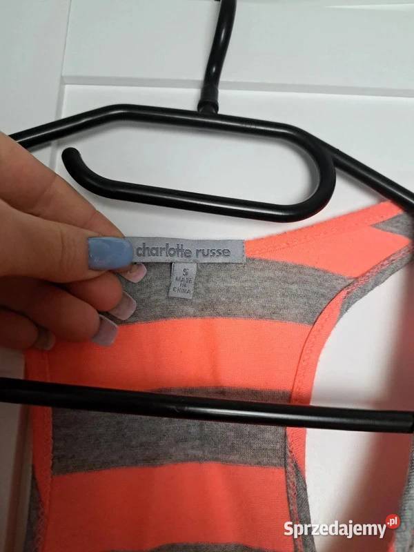 Lużny top Charlotte Russe w paski Trąbki Wielkie