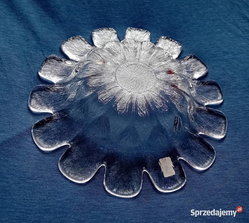 Miska Holmegaard sygnowana szkło mrożone Proj Koźminek