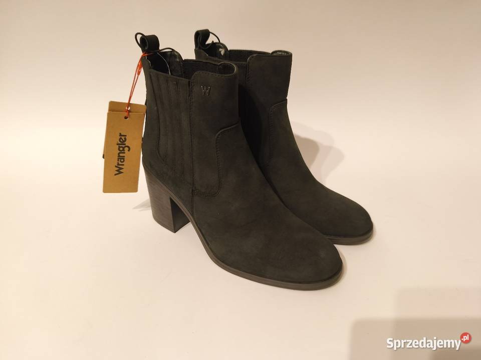 Nowe stylowe botki Wrangler na obcasie Nadarzyn