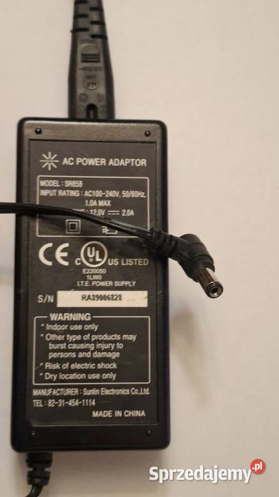 Zasilacz AC Power Adaptor SR858 z kablem Zielona Góra