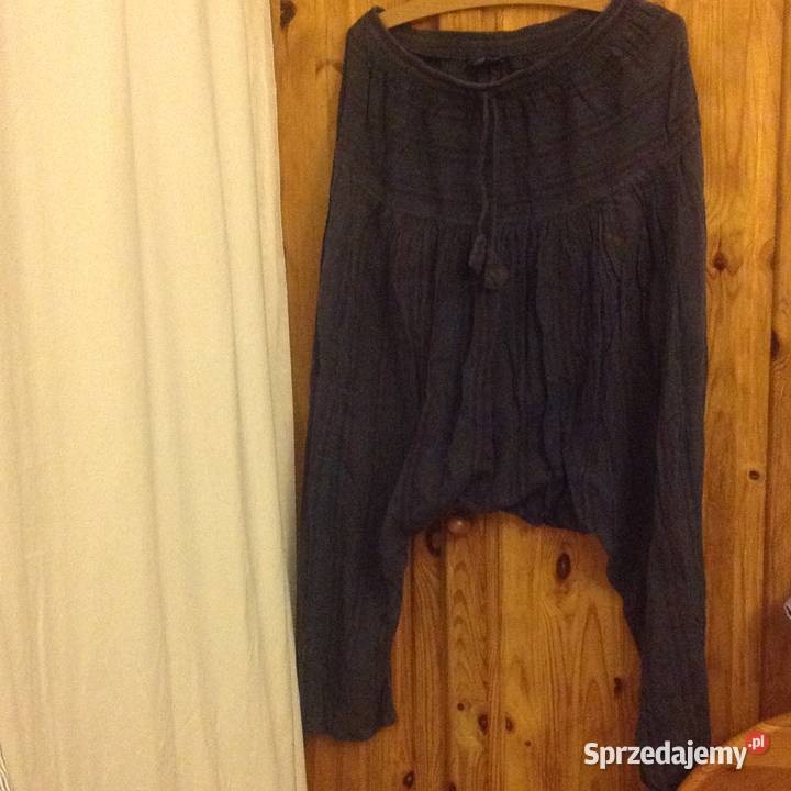 Spodnie alladynki kolor granat Spodnie małopolskie