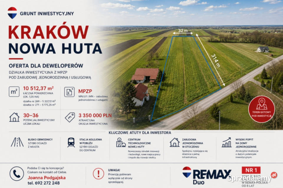 Działki budowlane w Krakowie 4 PUM 318zł/m2 Kraków