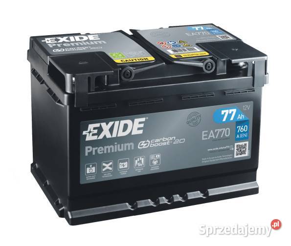 Akumulator Exide Premium 77Ah 760A PRAWY PLUS Warszawa