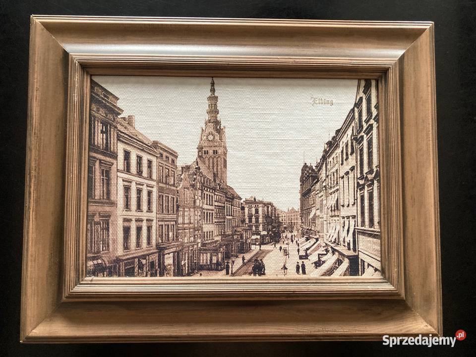 Grafika Obraz Miasto Elbląg Stadt Elbing 41 x 32 warmińsko-mazurskie