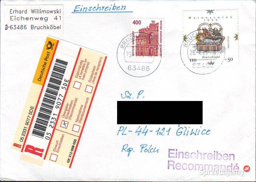 Kop z koresp Filat RFN Polska 2001 Gliwice