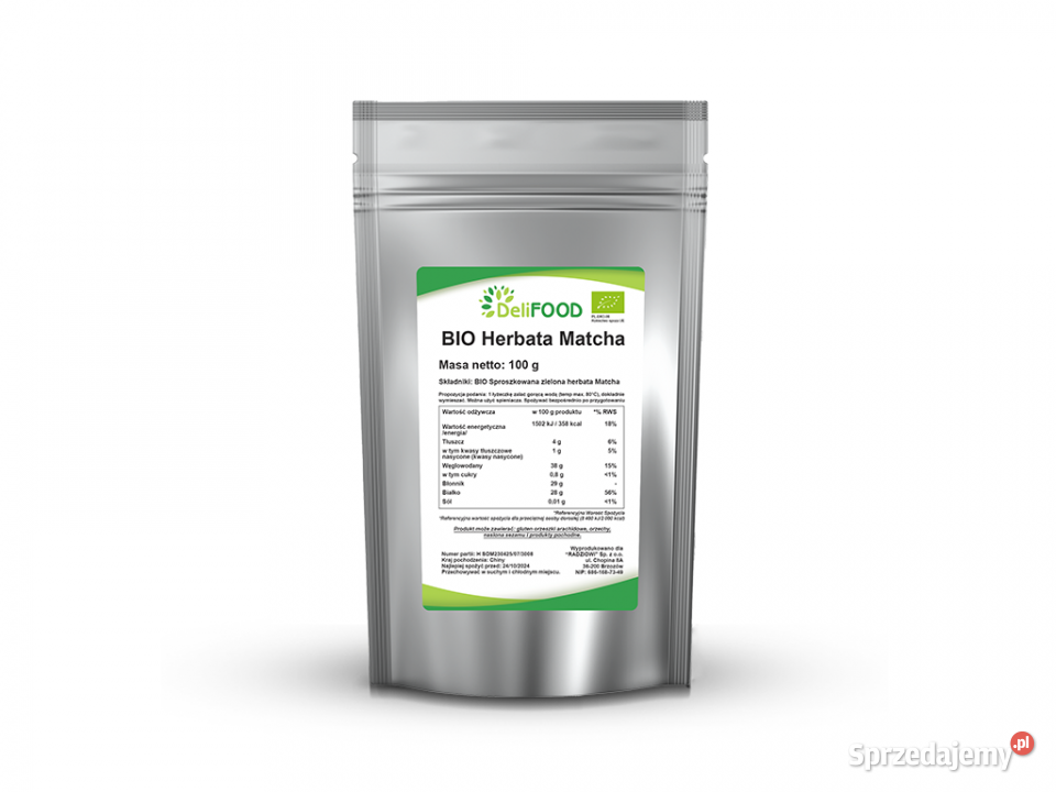 BIO Herbata Matcha proszek 100G podkarpackie Brzozów