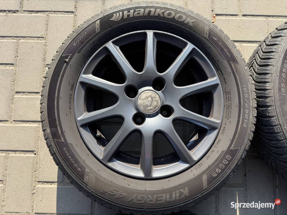 Komplet Alu felg 4x108 roczne opony idealne wielkopolskie sprzedam