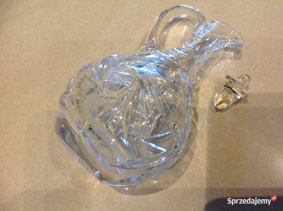 Karafka Kryształowa na Ocet Oliwe Porcelana i szkło