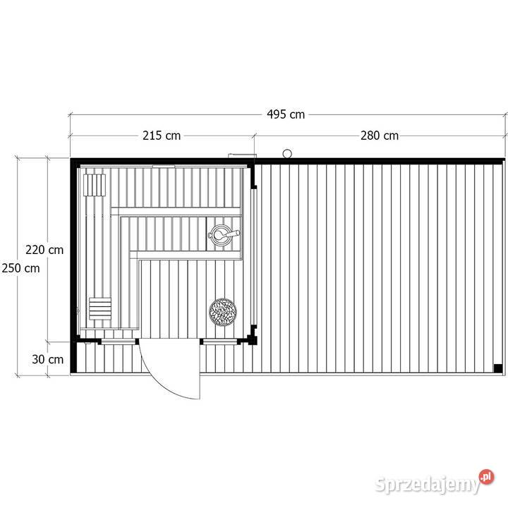 Sauna ogrodowa JOKI 500 x 250 DOSTAWA W Bielsko-Biała sprzedam