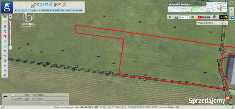 Grunt 2902m Dobrzyniewo Kościelne sprzedam