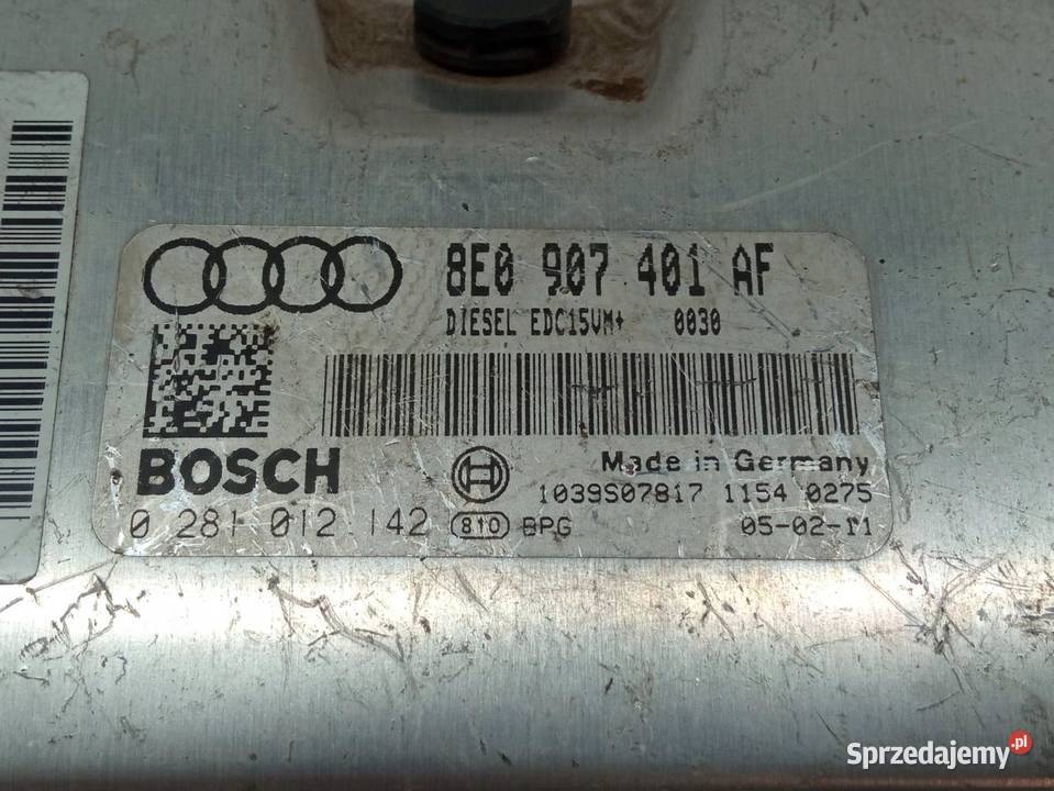 STEROWNIK SILNIKA 8E0907401AF 0281012142 25 TDI