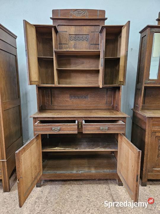 Dwa stare kredensy secesja Nowy Sącz