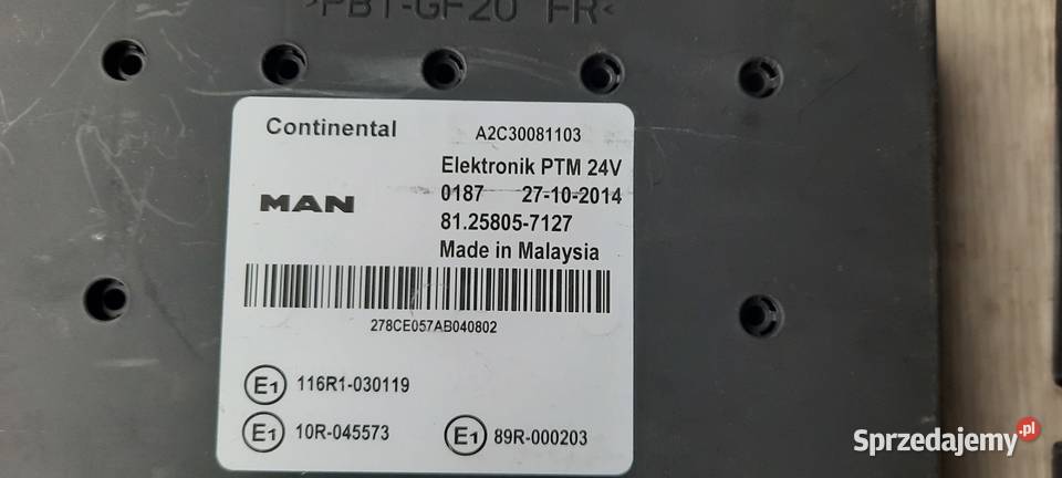 Kaseta Sterownik PTM 81258057127 MAN TGX Staszów