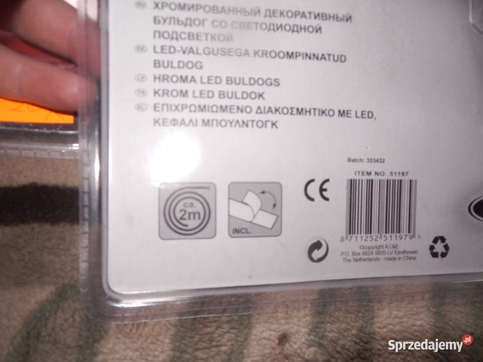 Dekoracje Led AllRide Bulldog chrom 2 sztuki Oświetlenie Skarżysko-Kamienna